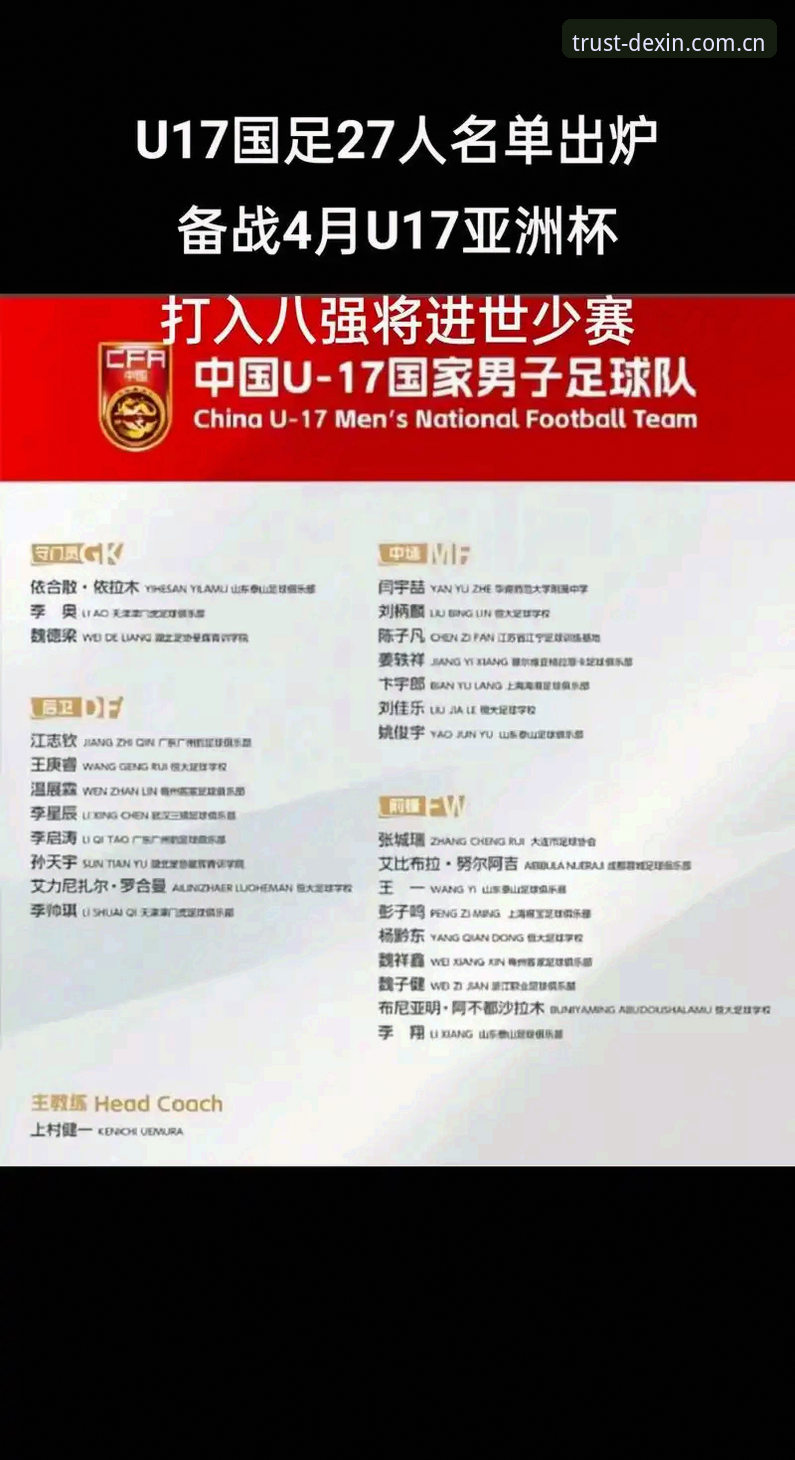 德信体育赛事教程 U17世界杯抽签揭晓:中国足球青训新格局的深度解析